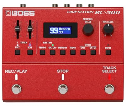 BOSS RC-500 Loop Station | Moderner 2-Spur-Looper mit integriertem Mixer & umfangreichen Steuerungsmöglichkeiten | Erstklassige Soundqualität | 16 vielseitige Drumkits | 13 Stunden Aufnahmezeit
