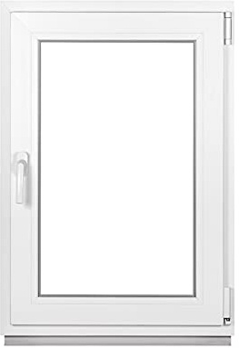 Framex Premium Kellerfenster - Kunststofffenster Weiß BxH 600 x 800 mm - Garagenfenster/Gartenhaus Fenster BxH 60 x 80 cm 2-fach Verglast - Din Rechts-Funktion Dreh Kipp Fenster-Alle Größen