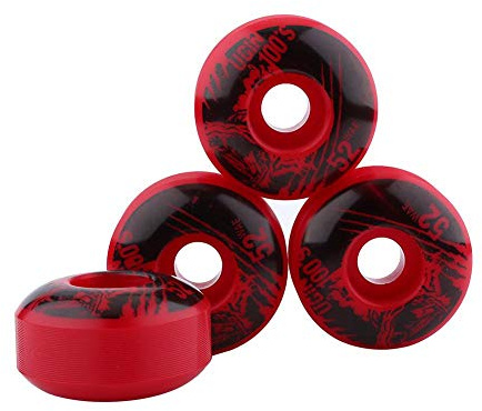 Skateboardr?der 52mm x 30mm, 4 Stk., PU Longboard Accessoires, mehrere Farben, rot, Skateboard Rollen