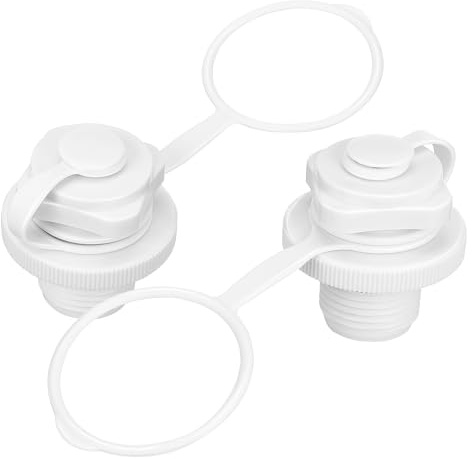 OHPHCALL 2 Stück Weiße Bootsventiladapter aus Kunststoff mit Luftdichtem Verschluss Allgemein Passend für Aufblasbare Schlauchboote und Flöße