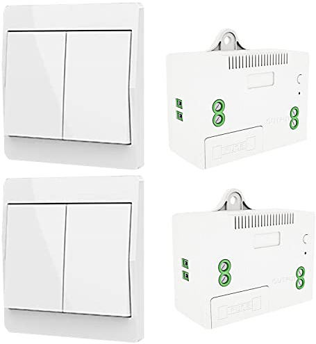 DieseRC Selbst-generierender Funk Lichtschalter, RF Funkschalter und Relais Empfänger, Controller mit Sicherung, Kinetischer Schalter ohne Batterie