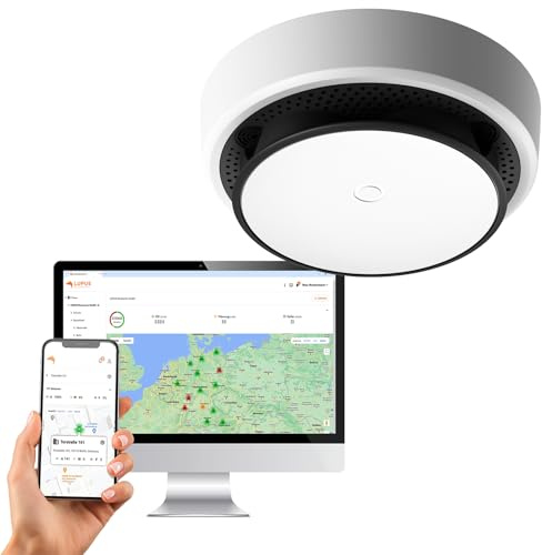Lupus Mobilfunkrauchmelder, Immer online Dank integriertem Mobilfunk, 10 Jahre Datenverbindung inklusive, Alarm direkt aufs Smartphone, 10 Jahre Batterielebensdauer, 10 Jahre Hersteller-Garantie, Weiß