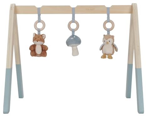 Little Dutch Baby Gym Spieltrapez Spielbogen Holz inkl. Anhänger blau - Forest Friends