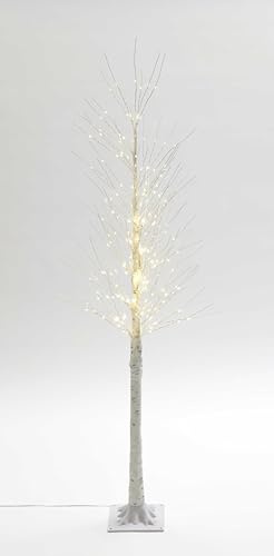 Northpoint LED Lichtbaum Baum Weihnachtsdeko Indoor & Outdoor | Birkenoptik | 150cm | 240 warmweiße LEDs | inkl. Timer