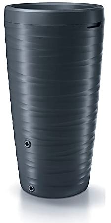 Regentonne 240L Maze Kunststoff Regentonne in anthrazit Farbe 59,3 (L) x 59,3 (B) x 111 (H) cm