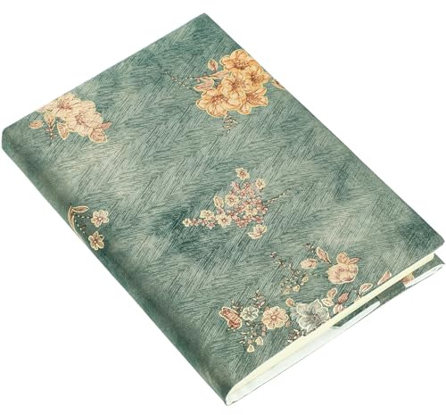 YARNOW Verstellbare Buchhülle Aus Simuliertem Stoff Buchumschlag Schutz Für Taschenbücher Und Notizbücher Mit Einstellbarem Riemen Gegen Staub Und Flecken