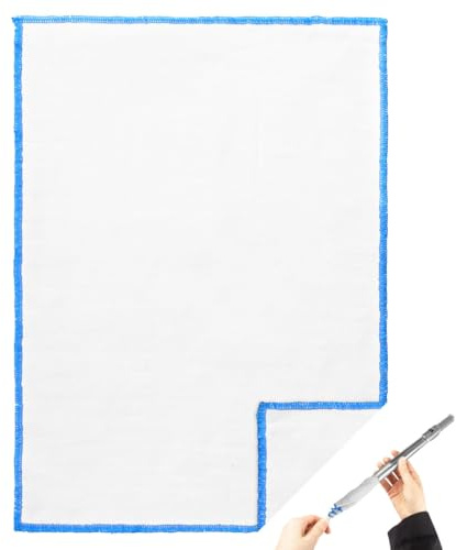 iplusmile Flötenputzer: Flöten Reinigungstuch Baumwoll Langlebiges Sanftes Instrumenten Putztuch für Querflöte Klarinette und Saxophon,32 × 23 cm/Weiß