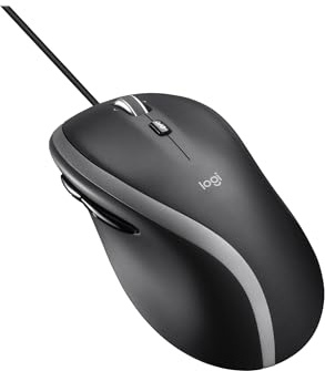 Logitech M500s Kabelgebundene Maus mit fortschrittlicher hyperschneller Scroll- und Kippfunktion, anpassbaren Tasten, hochpräziser Abtastung mit DPI-Schalter, USB-Plug&Play - Grau