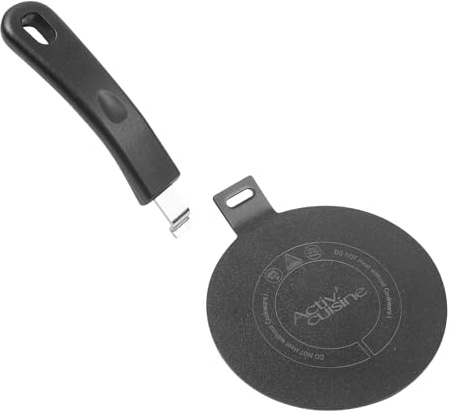 ACTIV CUISINE Induktion Adapterplatte Induktionsadapterplatte mit abnehmbarem Griff Moka Espressokocher Induktionskochteller Adapter für die Verwendung von Kaffeekannen auf Induktion 14 cm, Schwarz