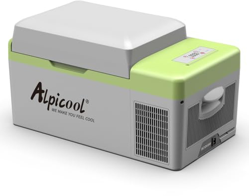 Alpicool Y20T 20L Kühlbox 12v Mini Kühlschrank Elektrische Kompressor Auto kühlschrank Camping Gefrierbox Klein Tragbare für Auto, LKW, Boot, RV