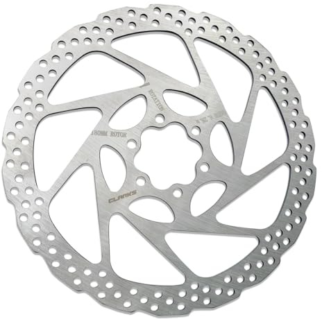 Clarks Cycle Systems TL-027 Scheibenbremsrotor aus Stahl, 6 Bolzen, Silber, 203 mm