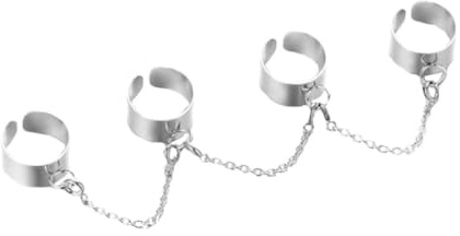 Happyyami Offene Finger Kette Ringe Kombination Ring Stapelbar Knuckle für Frauen der Partei Punk Gothic Stange Jahrgang Schmuck