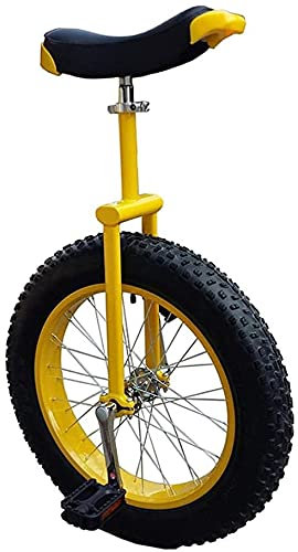 Einrad für Erwachsene und Kinder, 20-24-Zoll-Einräder für Kinder, Erwachsene, Anfänger und Teenager, bequemer Sattel, Einradsitz, Stahlgabelrahmen, Gummi-Mountainbike-Reifen für Unisex-Fahrrad, Bala