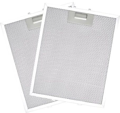 2 Stück Ersatzfilter für Dunstabzugshaube,Aluminiumlegierung, universeller Dunstabzugshaubenfilter mit 5-lagigem Aluminium, Metallfettfilter, Filter für Dunstabzugshauben in der Küche, 320 x 260 mm