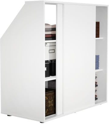 VDD Kleiderschrank mit schräger Wand im Dachgeschoss-Schlafzimmer – Schrank für schräge Wände
