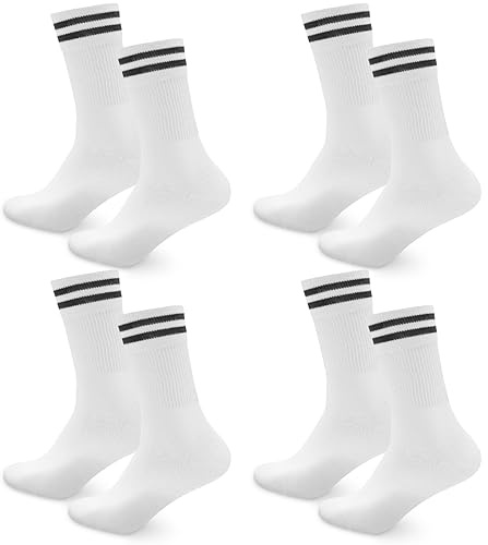 Smart Sir Tennissocken Herren & Damen 4/8 Paar, Extra Weiche Sportsocken | Hochwertige, Atmungsaktive Gekämmte Baumwolle, Für Sneaker & Freizeitschuhe Geeignet, Gute Elastizität, Perfekte Passform