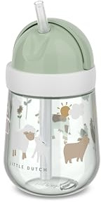 Mepal - Strohhalmbecher Mio Little Dutch - 300 ml - Little Farm | Kleinkind Strohhalm Becher ab 9 Monaten - Auslaufsichere Trinkflasche für Kleinkinder - Spülmaschinengeeignet