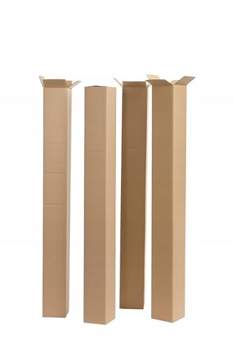 WePack 10 Stück Versandhülsen 1000x100x100 mm Versandkarton lang und eckig 1-teilige Design Braun Versandrohr Versandrolle Faltkarton ohne Sperrgutzuschlag