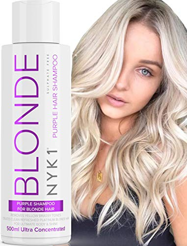 Blond Shampoo (500ml) Sulfatfreies Silbershampoo für Blondes Haar - Anti Gelbstich Purple Shampoo Damen Toner
