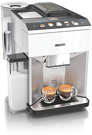 Siemens Kaffeevollautomat EQ.500 integral TQ507D02, viele Kaffeespezialitäten, Milchaufschäumer, integr. Milchbehälter, Keramikmahlwerk, Heißwasserfunktion, automat. Dampfreinigung, 1500 W, edelstahl