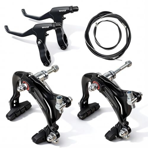 CYSKY Fahrrad Bremsen Set, Vordere und hintere C-Typ Bremssättel, inkl. Innen- und Außenzüge und Fahrradbremshebel Kit für MTB Straßenfahrrad (Schwarz)