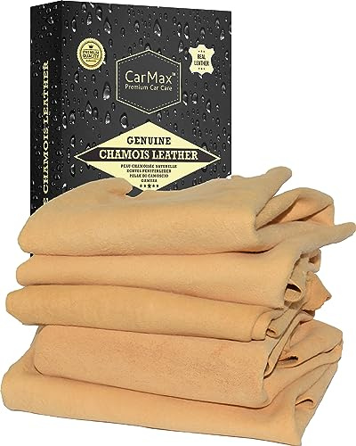 CarMax Fanatic's 5 Pack - Fensterleder, Standardgröße, ideal für Details, Glas, Spiegel oder einfach im Handschuhfach, 5 Stück