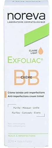 Noreva Exfoliac BB Cream Claire getönte Gesichtscreme gegen Unreinheiten 30 | Sonnenschutz für das Gesicht