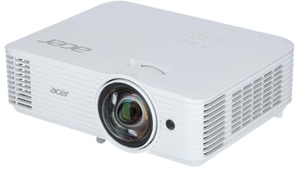 Acer H6518STi Kurzdistanz DLP Beamer (Full HD, 1.920 x 1.080 Pixel, 3.500 ANSI Lumen, 10.000:1 Kontrast, 3D Ready, HDMI (HDCP), Audio, Keystone) Heimkino