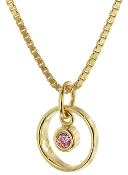 trendor Kinder Taufring-Anhänger Herz Gold 333 + Vergoldete Silberkette | zauberhafter Taufschmuck für Mädchen, Jungen oder Mütter, Geschenkidee zur Taufe,