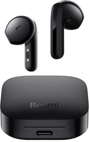 XIAOMI Redmi Buds 6 Active – In-Ear Kopfhörer, Bluetooth 5.4, bis zu 30 Stunden Akkulaufzeit, 14.2mm dynamischer Treiber, IPX4 Wasserschutz, Telefonat Rauschunterdrückung, Schwarz