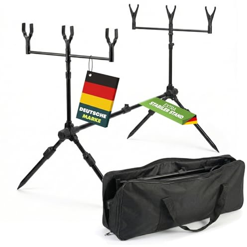 Stayins Rod Pod Rutenhalter Tripod Set Halter Rutenständer 3 Angelruten Angelständer mit Tasche Angel Zubehör Karpfen Angeln