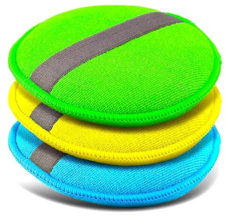 ✅ Glart 43PP Mikrofaser Auto Handpolierschwamm 3er Set, 130x25 mm, Wax Applikator Pad für Wachse, Polituren, Lackreiniger, Autopolitur, Lackversiegelung, statt Poliermaschine mit Polierschwamm