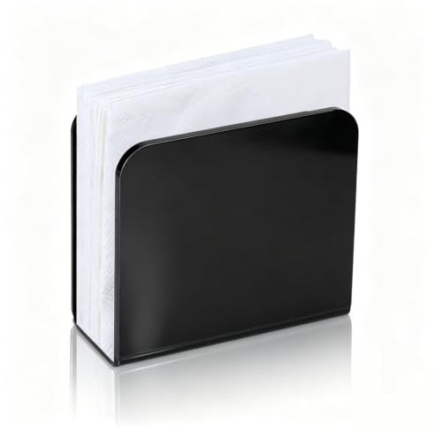 Cyrank Serviettenhalter, Schwarz Serviettenspender für Tische, Freistehender Tischtuchspender für Küche, Acryl Serviettenhalter für Tischserviettenhalter, Restaurants, Gaststätten, Bars und Cafés