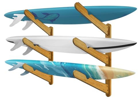 TWO STONES Surfbrett-Halter für die Wand, Surfbrett-Aufhänger funktioniert als Shortboard-, Skimboard- und Longboard-Aufhänger oder Ständer (CJ-OT2202)