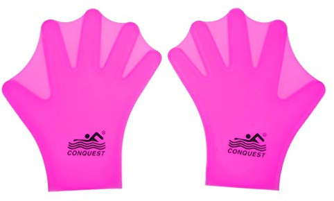Inzopo Unisex Erwachsene Kinder Silikon Schwimmhandschuhe Tauchhandschuhe Schnorcheln Handschuhe Rosa M