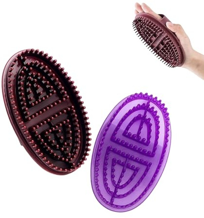 Massagebürste Körper, Meridian Bürste, 2er Set Gua Sha Bürste Massage Set, Silikon Körperbürste Für Muskelentspannung, Cellulite Massage, Ideal Für Sportler, Büroangestellte Und Familien