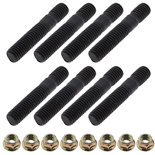 eMagTech 8 Set Auspuffkrümmer Bolzen Kit, Kompatibel mit Nissan Bolzen M8 x 45 mm, Mutter M8 x 1,25 mm