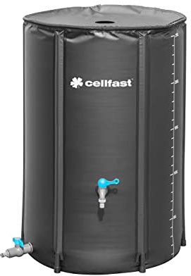 Cellfast Faltbarer Regenwassertank, Handlich, Leicht, Einfach zu montieren, Reißverschluss, Hohe Qualität, Fassungsvermögen 250 l