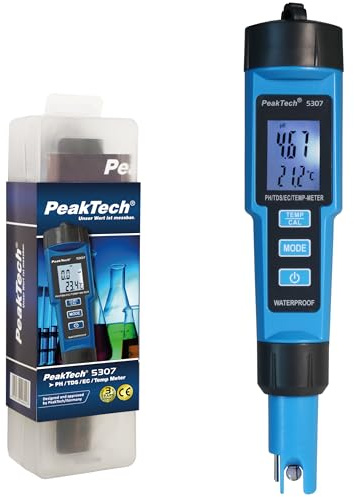 PeakTech P 5307 – 4 in 1 PH-Meter in Stiftform für PH/EC/TDS/TEMP