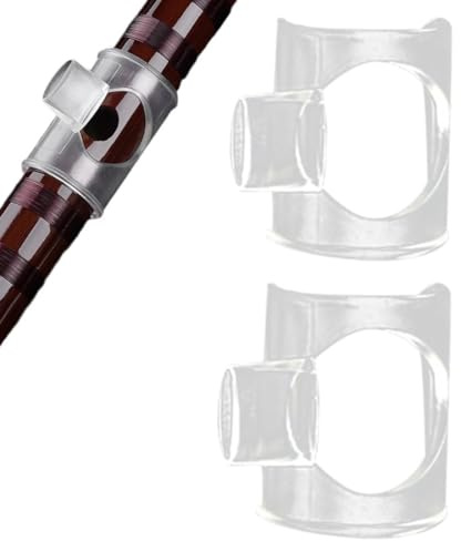 HAMKU 2 Stück Flötenmundstück für Anfänger, Transparentes Mundstück mit Membranschutz, Kompatibel mit Flöten in E/F und D/C, Leicht & Tragbar, Lernhilfe für Kinder und Erwachsene Musiker