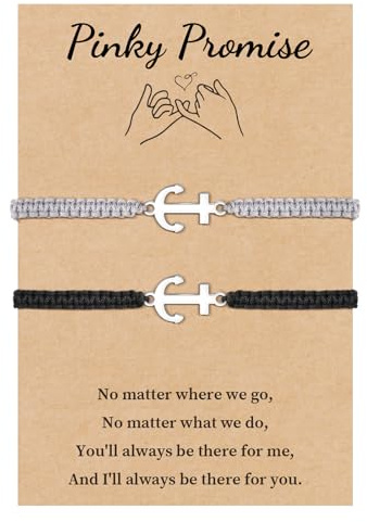 VU100 Partner Armbänd Geschenk für Paar Pärchen Armband Paar Armbänd Kabbalah Glücks Amulett Armband Valentinstag Weihnachten Geburtstag Geschenk für Freund Freundin Ehemann Frau Freunde Familie