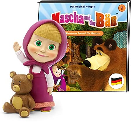 Tonies Hörfigur Mascha und der Bär - Ein neuer Freund für Mascha, Hörspiel für Kinder ab 4 Jahren, Beige