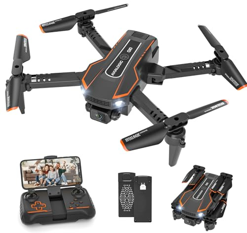 Drohne mit Kamera HD 720P für Kinder, RC Drone Quadcopter mit Kopflos Modus, 3D Flip, Höhenhaltung, Flugbahn, Spielzeug und Geschenke für Jungen Mädchen Anfänger