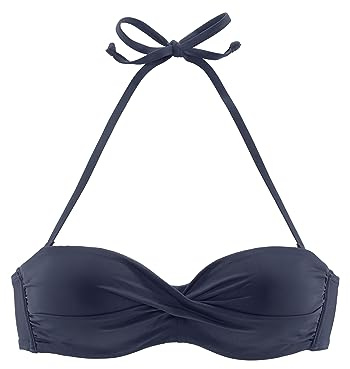 s.Oliver Damen Bügel-Bandeau-Bikini-Top mit wattierten Cups, in Cup A bis C mit herausnehmbaren Kissen, seitliche Stäbchen, abnehmbare Träger