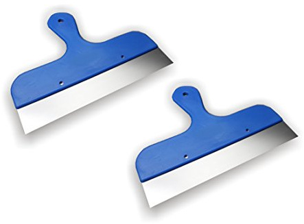 DEWEPRO 2er-Breitspachtel-Set 250 × 40 mm – Edelstahl-Flächenspachtel mit Kunststoffgriff – Rostfrei & säurebeständig – Malerspachtel für Fugen, Wände & präzise Spachtelarbeiten