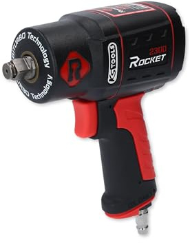 KS Tools Schlagschrauber Druckluft ROCKET II 1/2" 512.0002 2300Nm I Druckluft Schlagschrauber mit 8-Lamellen Luftmotor & Hochleistungs-Doppel-Hammer-Schlagwerk