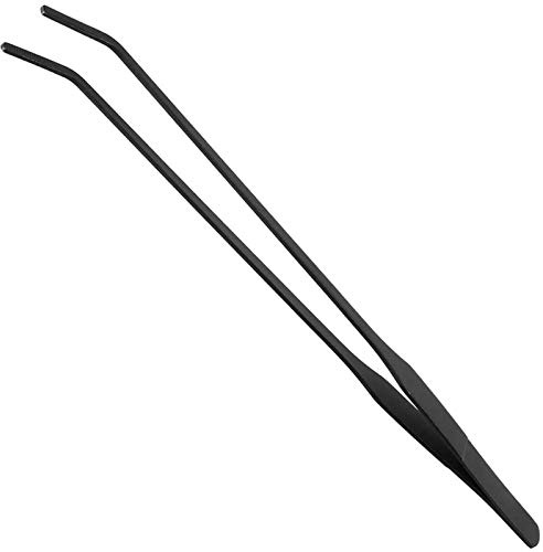 EvaGO Aquarium Futterpinzette, 38 cm Schwarz, Futterzange für Wasserpflanzen, Eidechsen, Spinnen