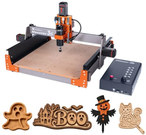 FoxAlien CNC Fräsmaschine Masuter 3S mit NEMA 23 Closed-Loop Schrittmotor, 400W Spindel 3 Achsen Gravur Fräsmaschine für Holz Acryl Aluminium Schnitzen Schneiden