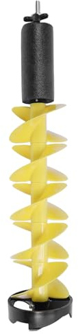 VBESTLIFE Eisbohrer Zum Eisfischen, Eisbohrer aus Nylon mit 6 Zoll Durchmesser, Eisbohrer mit 28 Zoll Länge und Universaladapter
