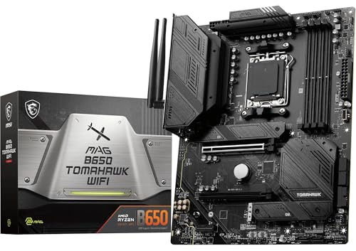 MSI MAG B650 Tomahawk WiFi ATX - AM5 Mainboard | Unterstützt Ryzen 9000, 8000 & 7000 Serie Prozessoren, -14 Duet Rail 80A VRM, DDR5 Memory Boost 6400+MHz/OC, 2 x PCIe 4.0 x16